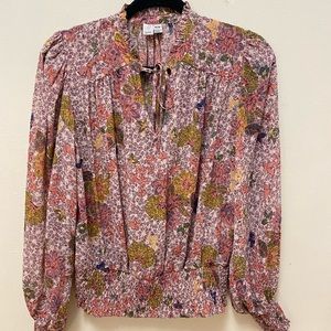 Floral V-neck Blouse